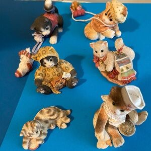 6 Calico Kittens Figurines